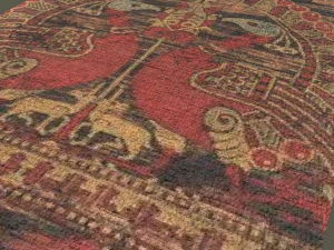 Ancient bird carpet 3D Model