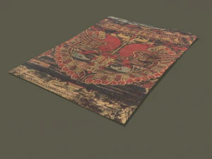 Ancient bird carpet 3D Model