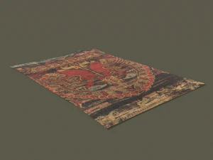 Ancient bird carpet 3D Model