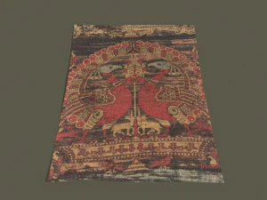 Ancient bird carpet 3D Model