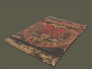 Ancient bird carpet 3D Model