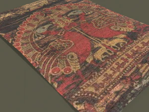 Ancient bird carpet 3D Model