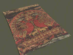 Ancient bird carpet Modèle 3D