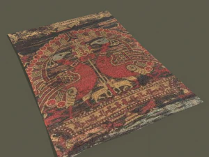 Ancient bird carpet 3D Model