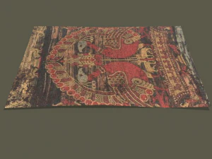 Ancient bird carpet 3D Model