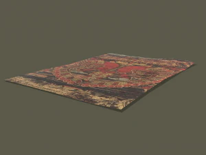 Ancient bird carpet 3D Model