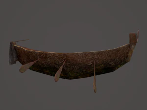 Perahu viking kayu Model 3D