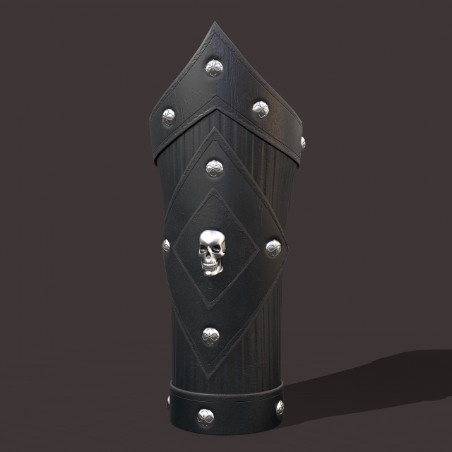 Medieval skull bracers 3Dモデル .c4d .max .obj .3ds .fbx .stl .blend 