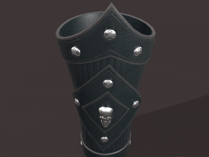 Medieval skull bracers 3Dモデル