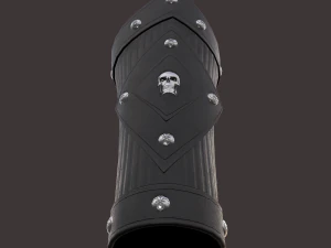 중세 해골 팔보호구 3D 모델