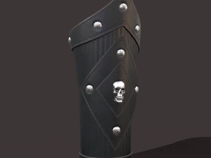 중세 해골 팔보호구 3D 모델