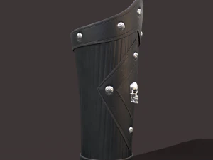 중세 해골 팔보호구 3D 모델