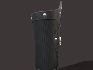 중세 해골 팔보호구 3D 모델