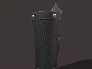 중세 해골 팔보호구 3D 모델