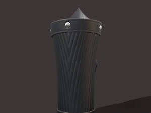 중세 해골 팔보호구 3D 모델