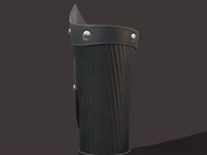 중세 해골 팔보호구 3D 모델