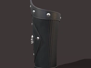 중세 해골 팔보호구 3D 모델