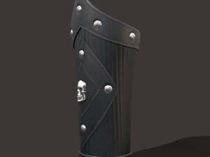 중세 해골 팔보호구 3D 모델