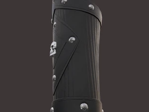 중세 해골 팔보호구 3D 모델