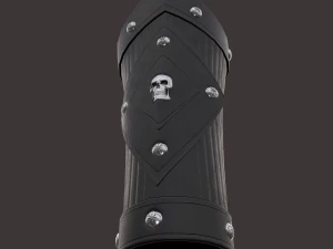 중세 해골 팔보호구 3D 모델