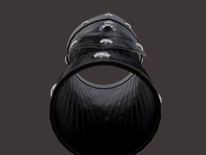 중세 해골 팔보호구 3D 모델