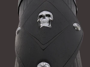 중세 해골 팔보호구 3D 모델