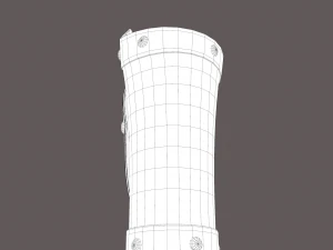 중세 해골 팔보호구 3D 모델