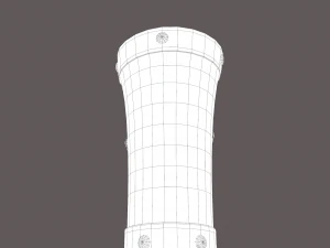 중세 해골 팔보호구 3D 모델