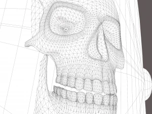 중세 해골 팔보호구 3D 모델