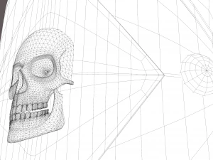 중세 해골 팔보호구 3D 모델