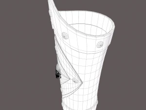 중세 해골 팔보호구 3D 모델