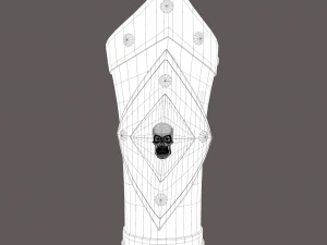 중세 해골 팔보호구 3D 모델