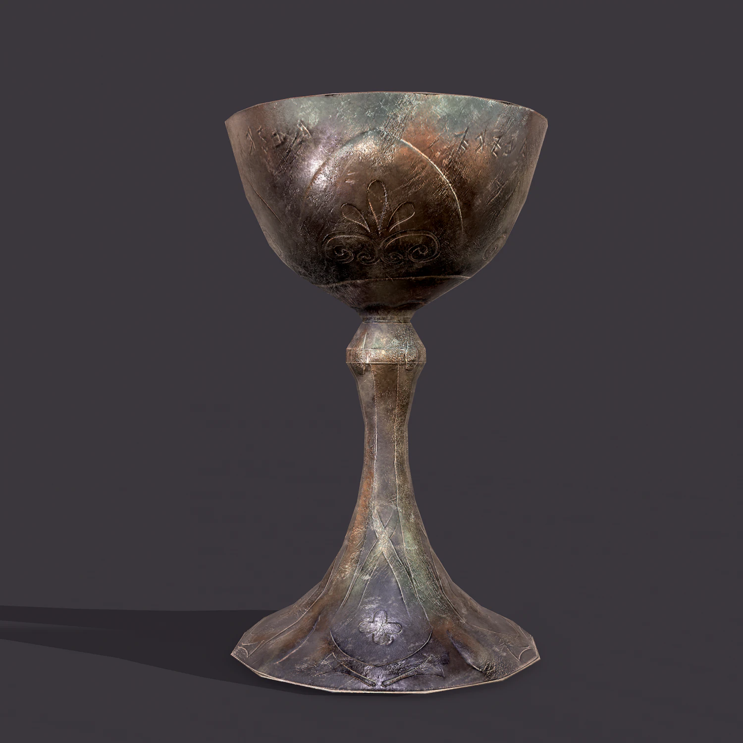 medieval goblet 3D Model .c4d .max .obj .3ds .fbx .stl .blend 