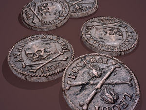 Medieval coin 3D Модель