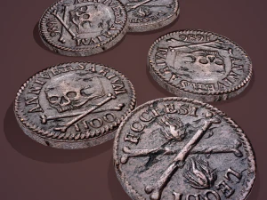 Medieval coin 3D Model