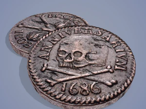 Medieval coin 3D Model