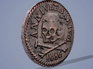Medieval coin 3D Model