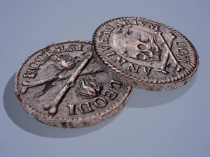 Medieval coin 3D Model