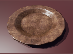 wooden plate 3D 모델