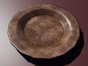 wooden plate Modèle 3D