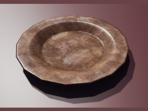 wooden plate Modèle 3D