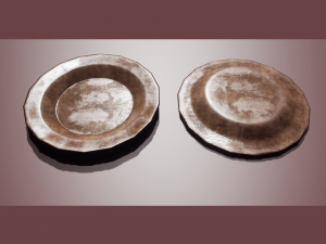 wooden plate Modèle 3D
