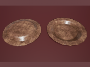wooden plate Modèle 3D