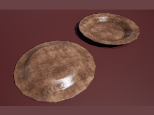 wooden plate Modèle 3D