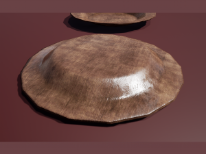 wooden plate Modèle 3D