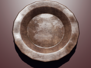 wooden plate Modèle 3D