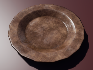wooden plate Modèle 3D
