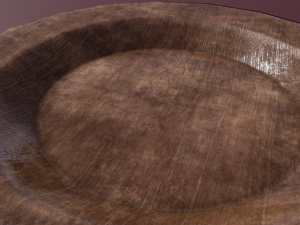 wooden plate Modèle 3D