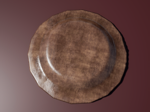 wooden plate Modèle 3D