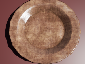 wooden plate Modèle 3D